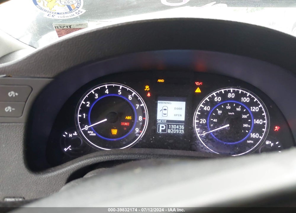 2013 INFINITI G37X VIN: JN1CV6EL7DM982616