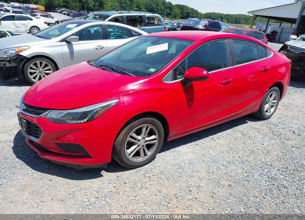 2016 CHEVROLET CRUZE LT AUTO VIN: 1G1BE5SM9G7262827