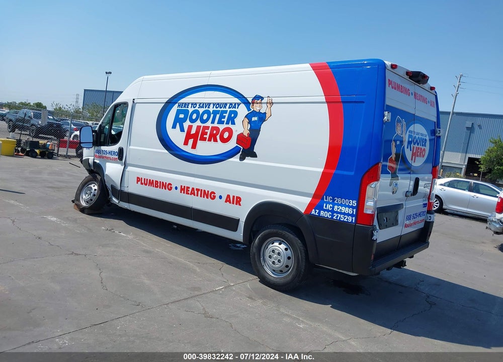 2023 RAM PROMASTER 2500 HIGH ROOF 159 WB VIN: 3C6LRVDG1PE518392
