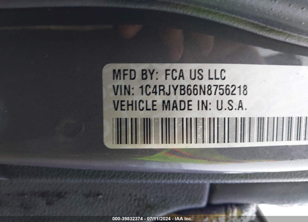 2022 JEEP GRAND CHEROKEE 4XE LIMITED 4X4 VIN: 1C4RJYB66N8756218