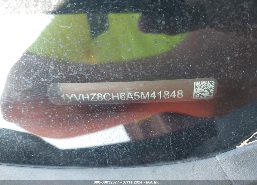 2010 MAZDA 6 I TOURING PLUS VIN: 1YVHZ8CH6A5M41848