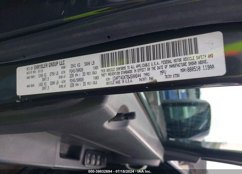 2011 DODGE NITRO HEAT VIN: 1D4PT4GX7BW500644