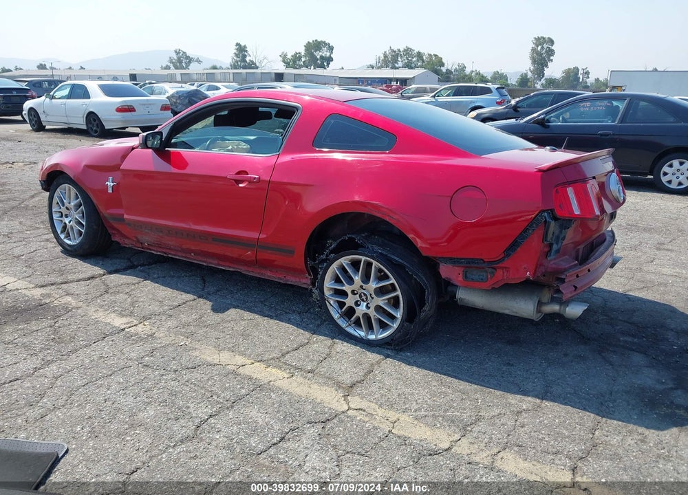 2012 FORD MUSTANG V6 PREMIUM VIN: 1ZVBP8AM5C5282354