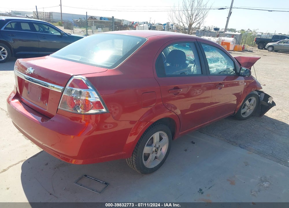 2007 CHEVROLET AVEO LT VIN: KL1TG56627B173123
