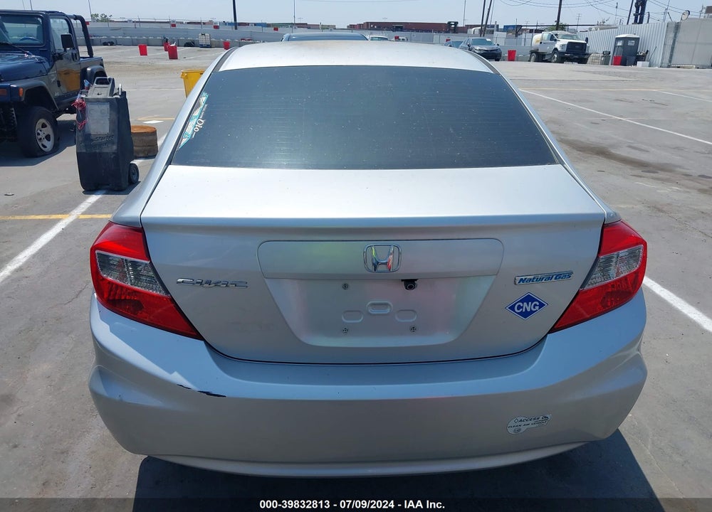 2012 HONDA CIVIC NATURAL GAS VIN: 19XFB5F57CE001582