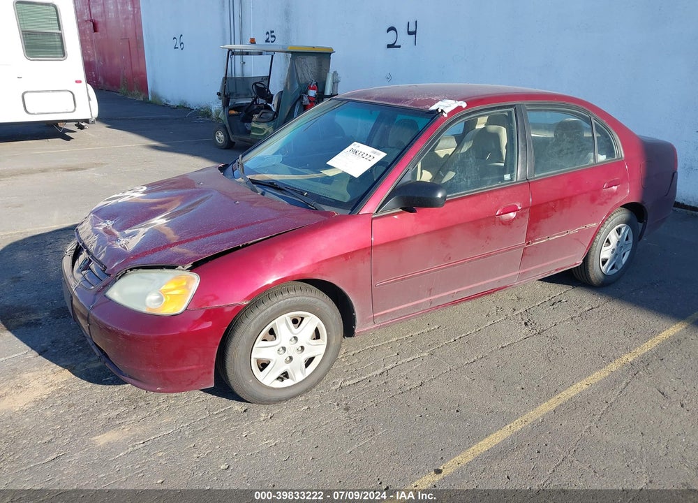 2003 HONDA CIVIC LX VIN: 2HGES15513H596165