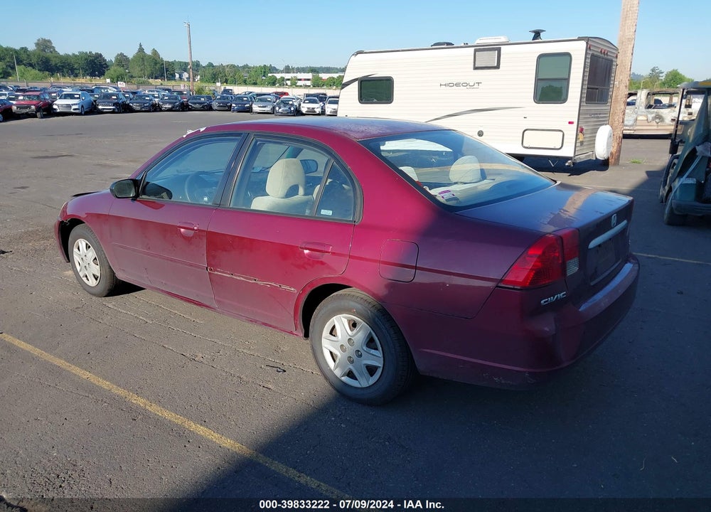 2003 HONDA CIVIC LX VIN: 2HGES15513H596165