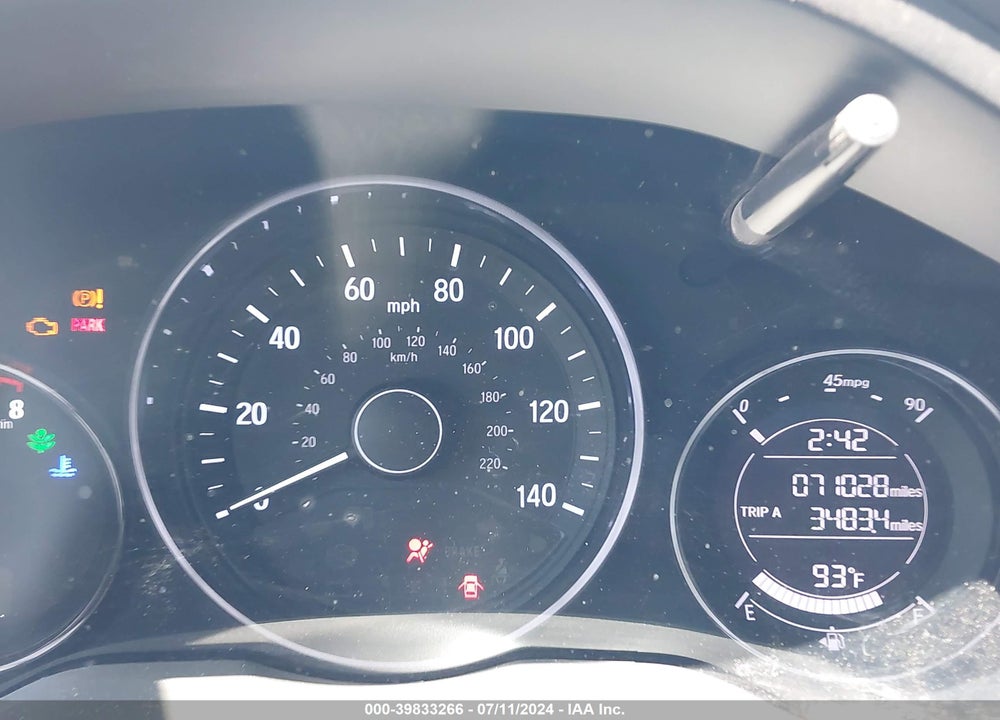 2019 HONDA HR-V SPORT VIN: 3CZRU6H13KM708717
