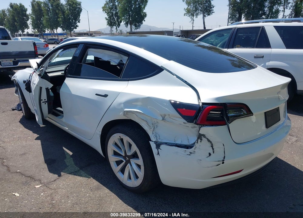 2022 TESLA MODEL 3 LONG RANGE DUAL MOTOR ALL-WHEEL DRIVE VIN: 5YJ3E1EB9NF130382