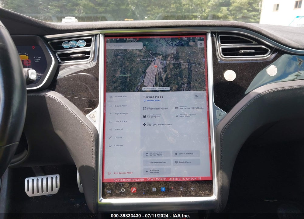 2015 TESLA MODEL S 70D/85D/P85D VIN: 5YJSA1H29FFP63159