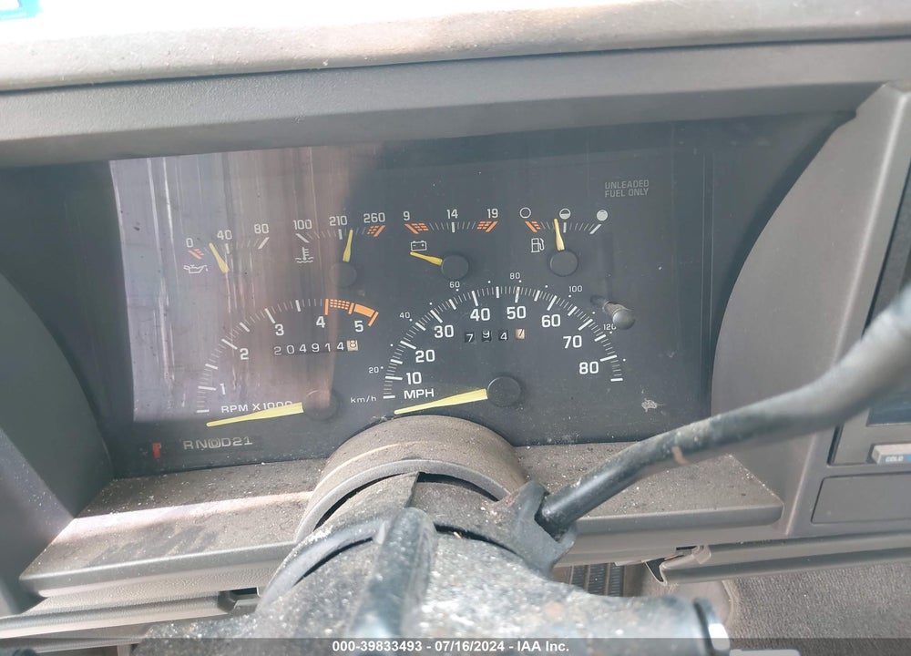 1993 CHEVROLET GMT-400 C1500 VIN: 2GCEC19K6P1257749