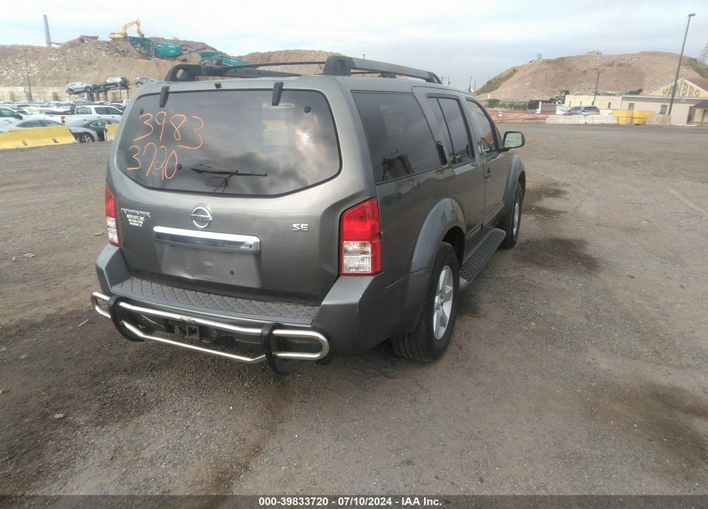2008 NISSAN PATHFINDER SE VIN: 5N1AR18B58C649966