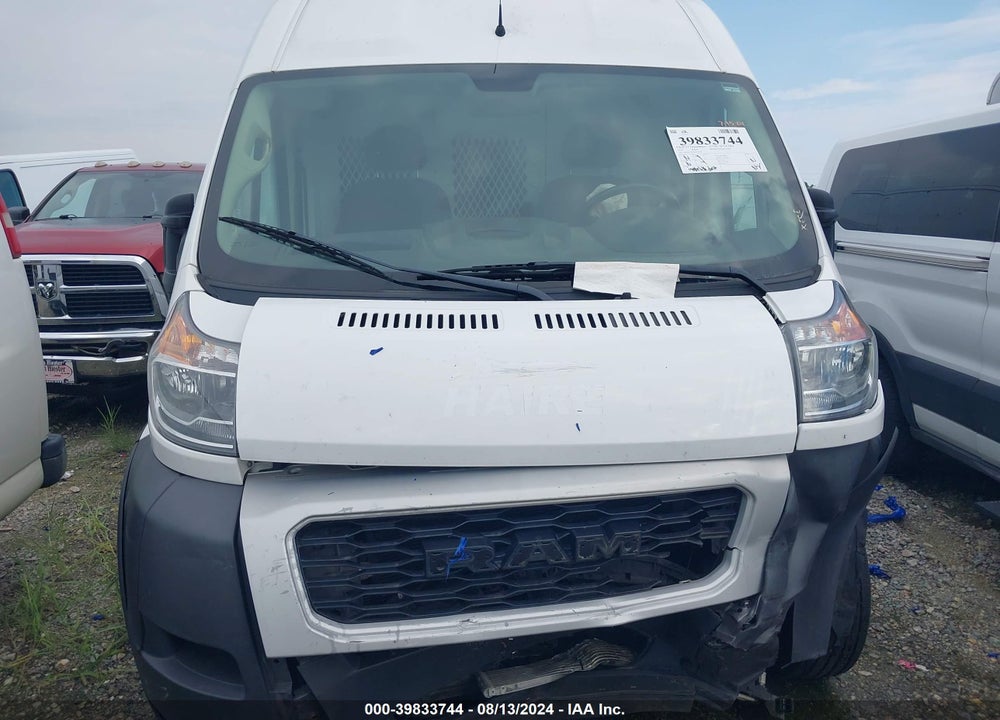 2019 RAM PROMASTER 3500 CARGO VAN HIGH ROOF 159 WB EXT VIN: 3C6URVJG5KE540106