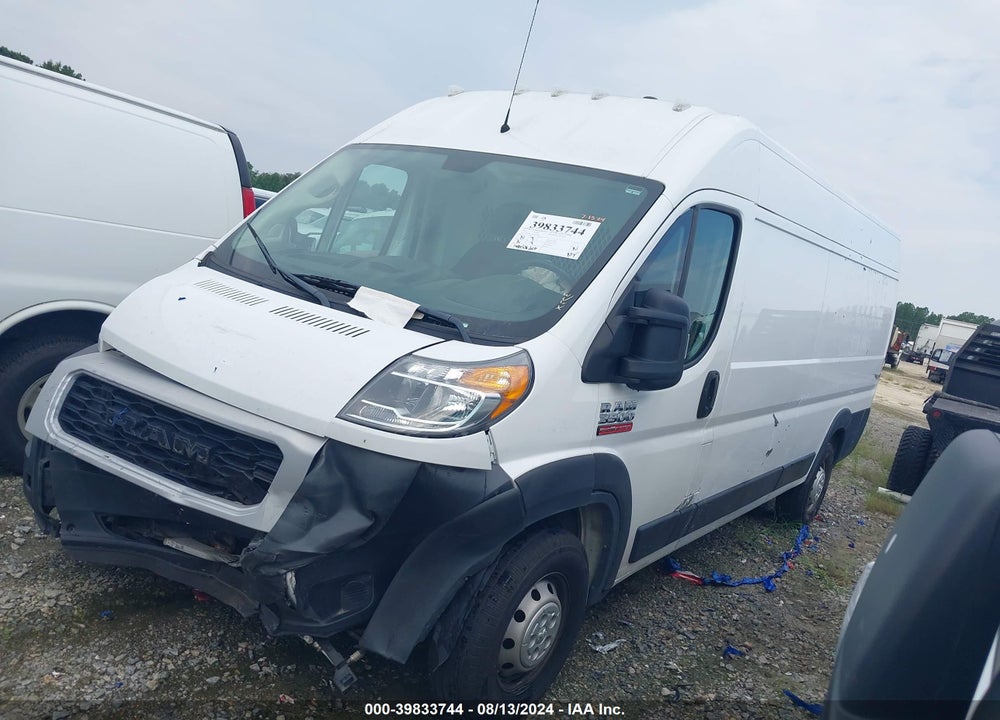 2019 RAM PROMASTER 3500 CARGO VAN HIGH ROOF 159 WB EXT VIN: 3C6URVJG5KE540106