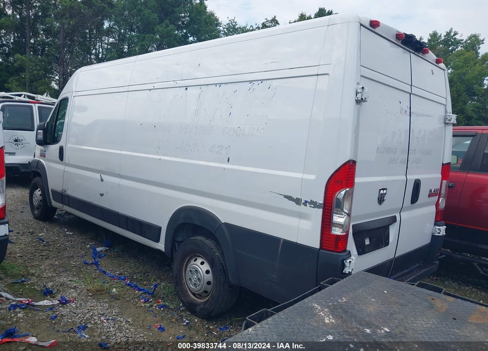 2019 RAM PROMASTER 3500 CARGO VAN HIGH ROOF 159 WB EXT VIN: 3C6URVJG5KE540106