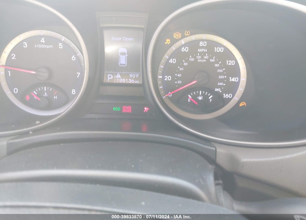 2013 HYUNDAI SANTA FE GLS VIN: KM8SN4HF8DU031582