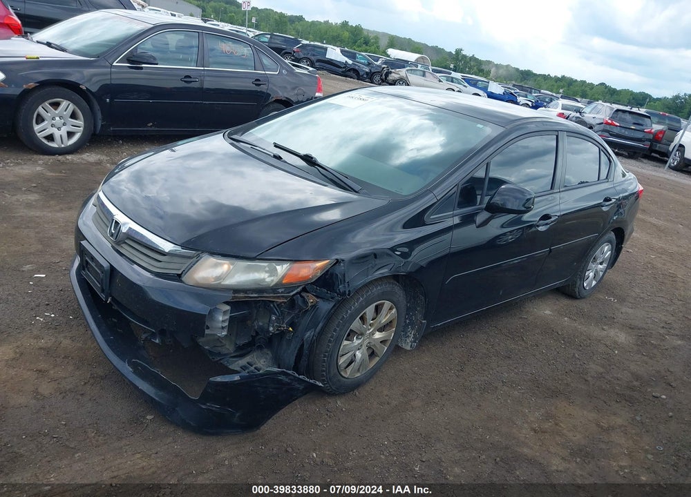 2012 HONDA CIVIC LX VIN: 19XFB2F59CE003929