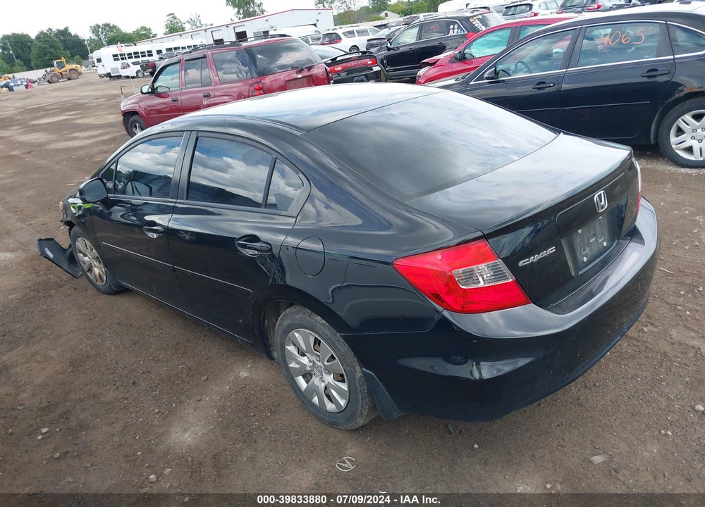 2012 HONDA CIVIC LX VIN: 19XFB2F59CE003929