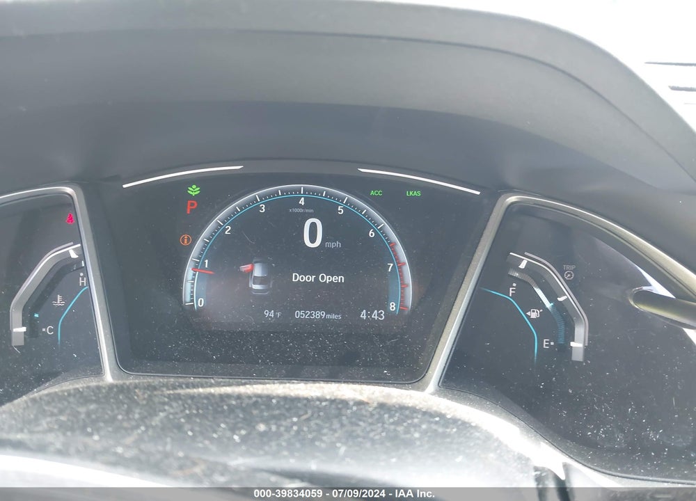 2019 HONDA CIVIC EX-L VIN: 19XFC1F79KE005980