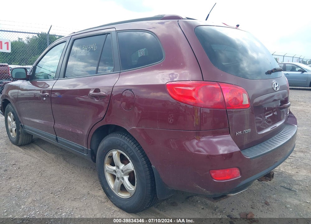 2007 HYUNDAI SANTA FE GLS VIN: 5NMSG73D97H097169