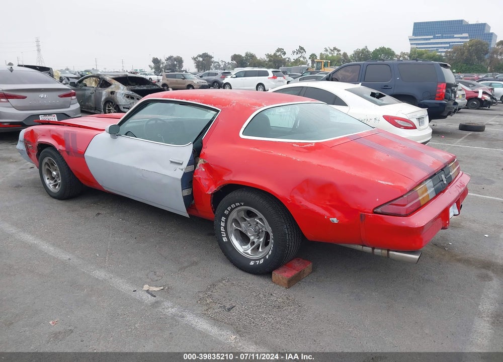 1979 CHEV CAMARO VIN: 1Q87L9L649541