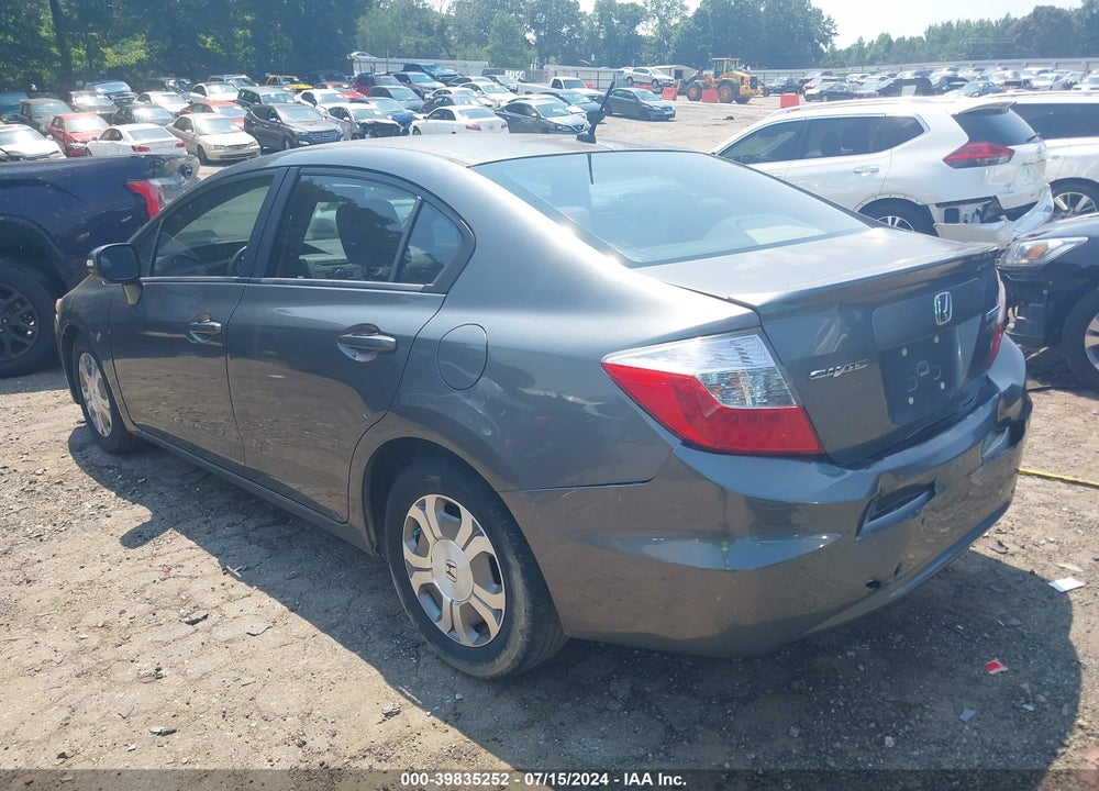 2012 HONDA CIVIC HYBRID VIN: JHMFB4F25CS004329