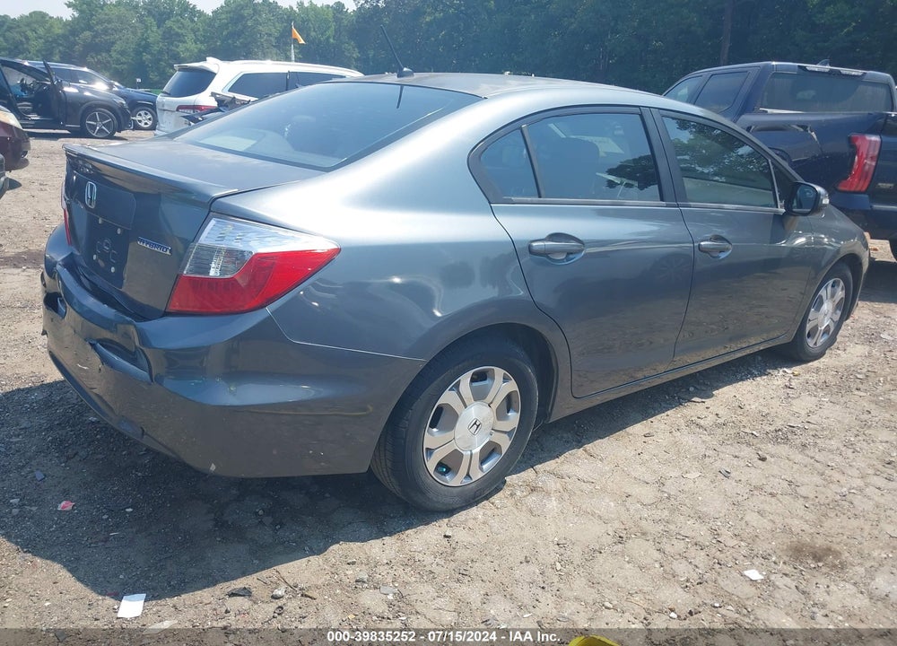 2012 HONDA CIVIC HYBRID VIN: JHMFB4F25CS004329