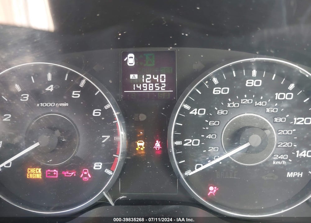 2011 SUBARU OUTBACK VIN: 4S4BRCCC5B1407939