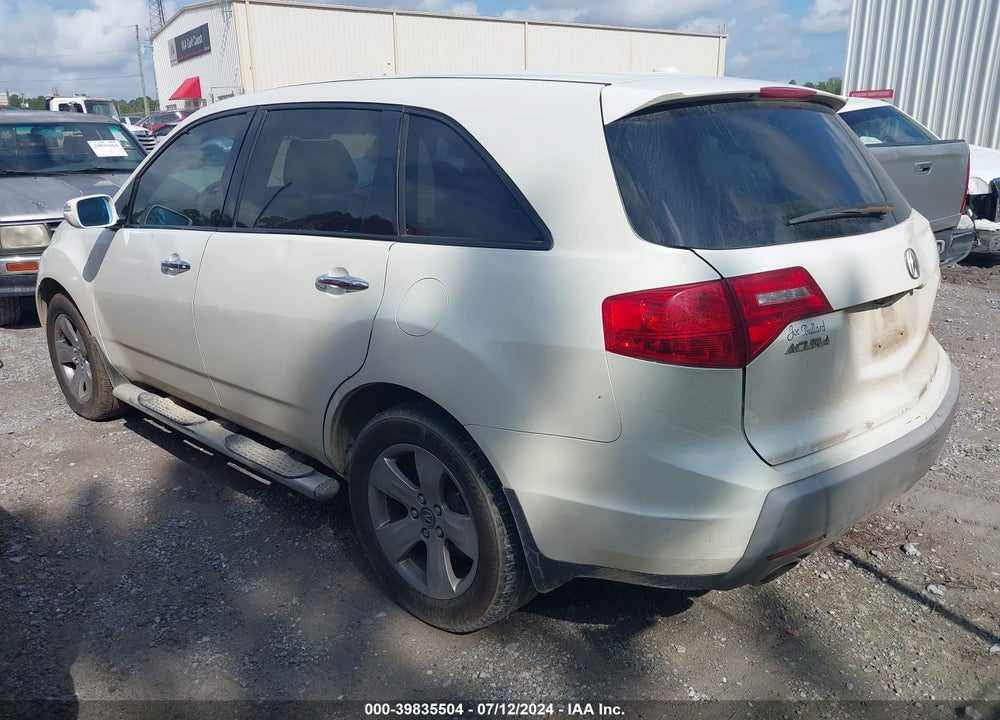 2009 ACURA MDX SPORT PACKAGE VIN: 2HNYD28709H520058