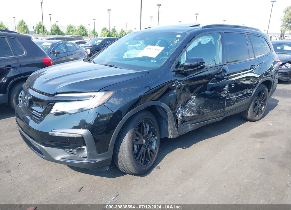 2021 HONDA PILOT AWD BLACK EDITION VIN: 5FNYF6H72MB062237