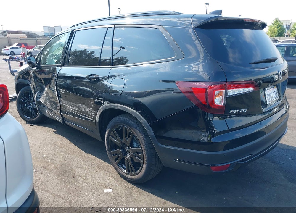 2021 HONDA PILOT AWD BLACK EDITION VIN: 5FNYF6H72MB062237