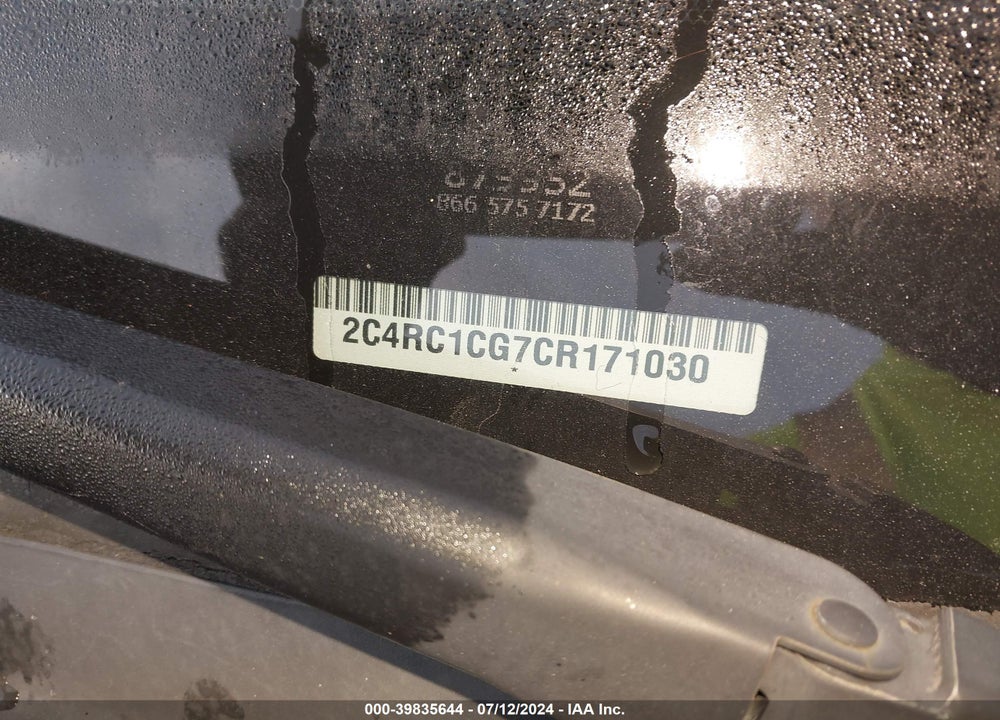 2012 CHRYSLER TOWN & COUNTRY TOURING-L VIN: 2C4RC1CG7CR171030