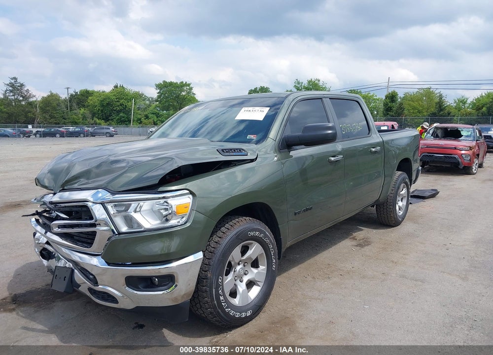 2020 RAM 1500 BIG HORN 4X4 5'7 BOX VIN: 1C6SRFFT4LN367422
