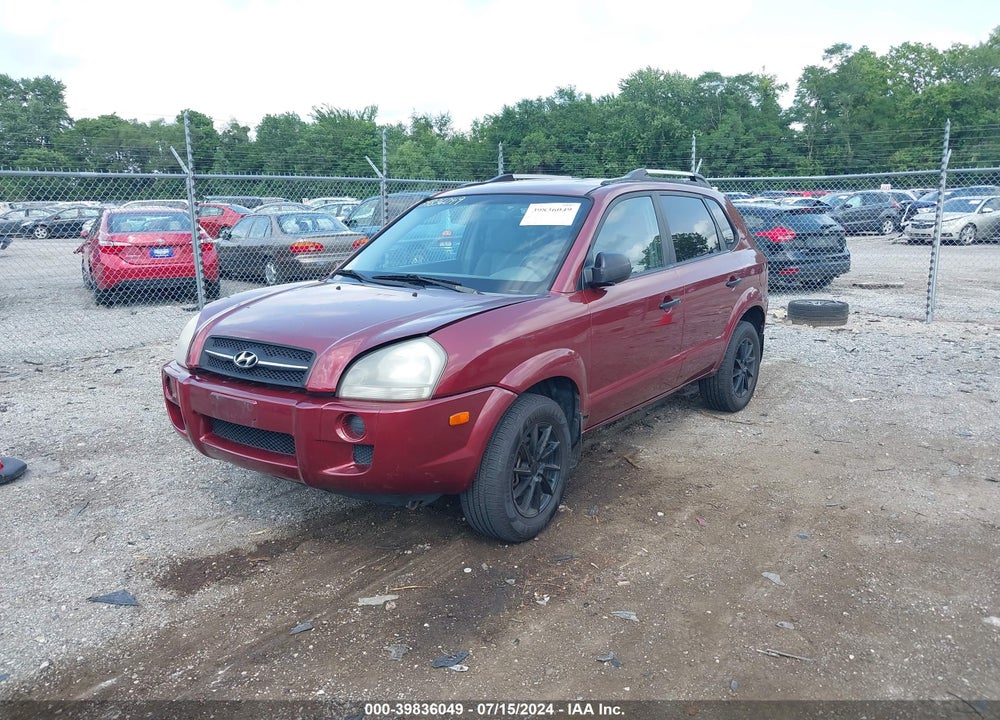 2007 HYUNDAI TUCSON GLS VIN: KM8JM12B07U650023