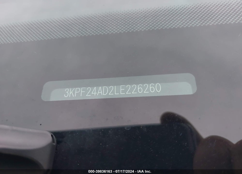 2020 KIA FORTE LXS VIN: 3KPF24AD2LE226260