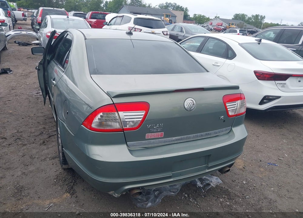 2008 MERCURY MILAN V6 PREMIER VIN: 3MEHM08118R619091