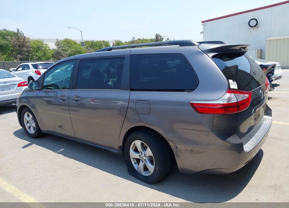 2016 TOYOTA SIENNA LE 8 PASSENGER VIN: 5TDKK3DC9GS724849