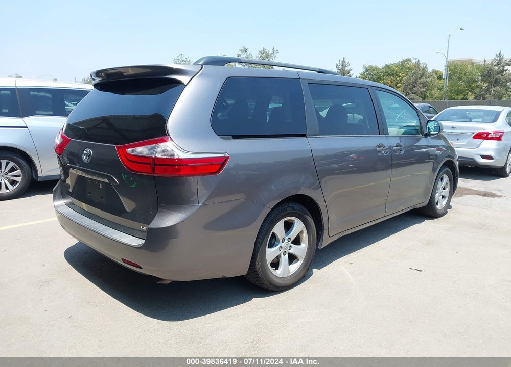 2016 TOYOTA SIENNA LE 8 PASSENGER VIN: 5TDKK3DC9GS724849