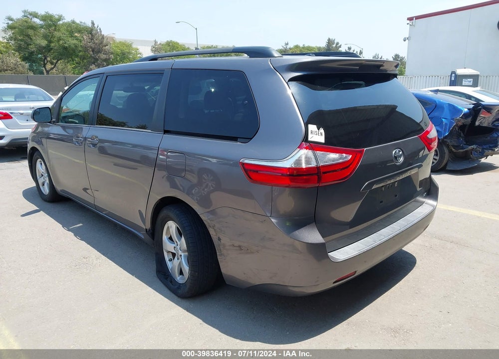 2016 TOYOTA SIENNA LE 8 PASSENGER VIN: 5TDKK3DC9GS724849