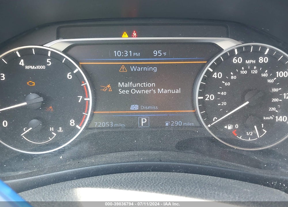 2021 NISSAN ALTIMA SV FWD VIN: 1N4BL4DV4MN362019