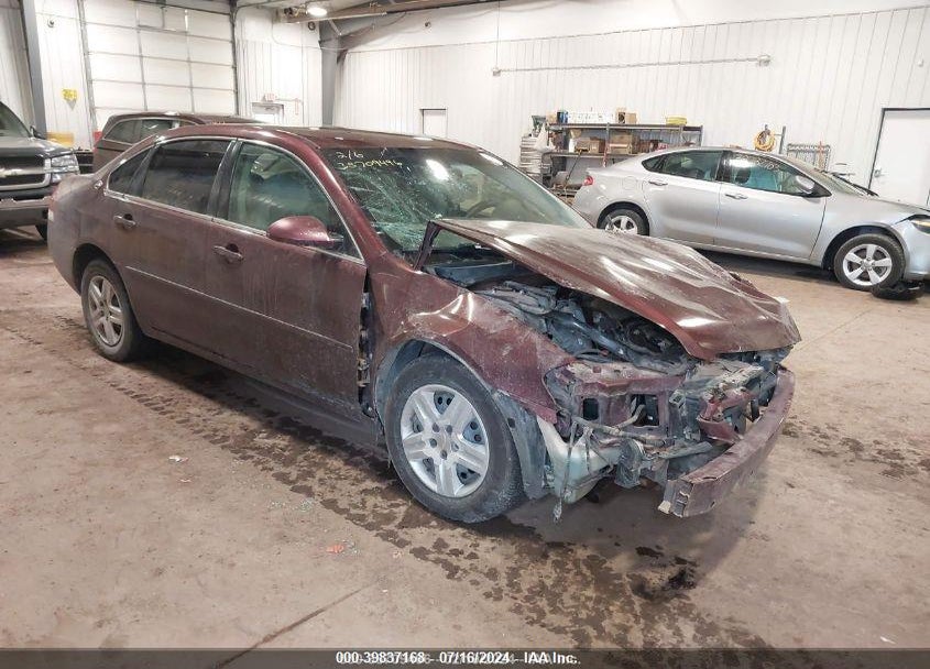 2007 CHEVROLET IMPALA LS VIN: 2G1WB55K079176549
