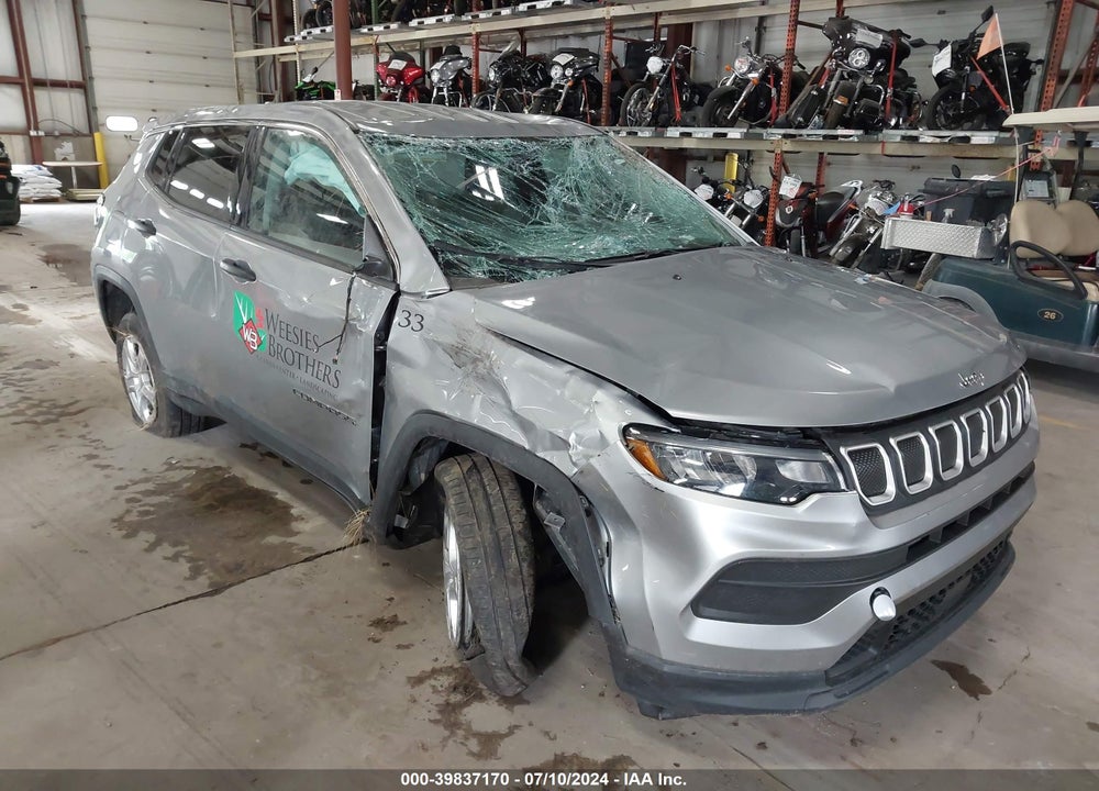 2022 JEEP COMPASS SPORT 4X4 VIN: 3C4NJDAB7NT117563
