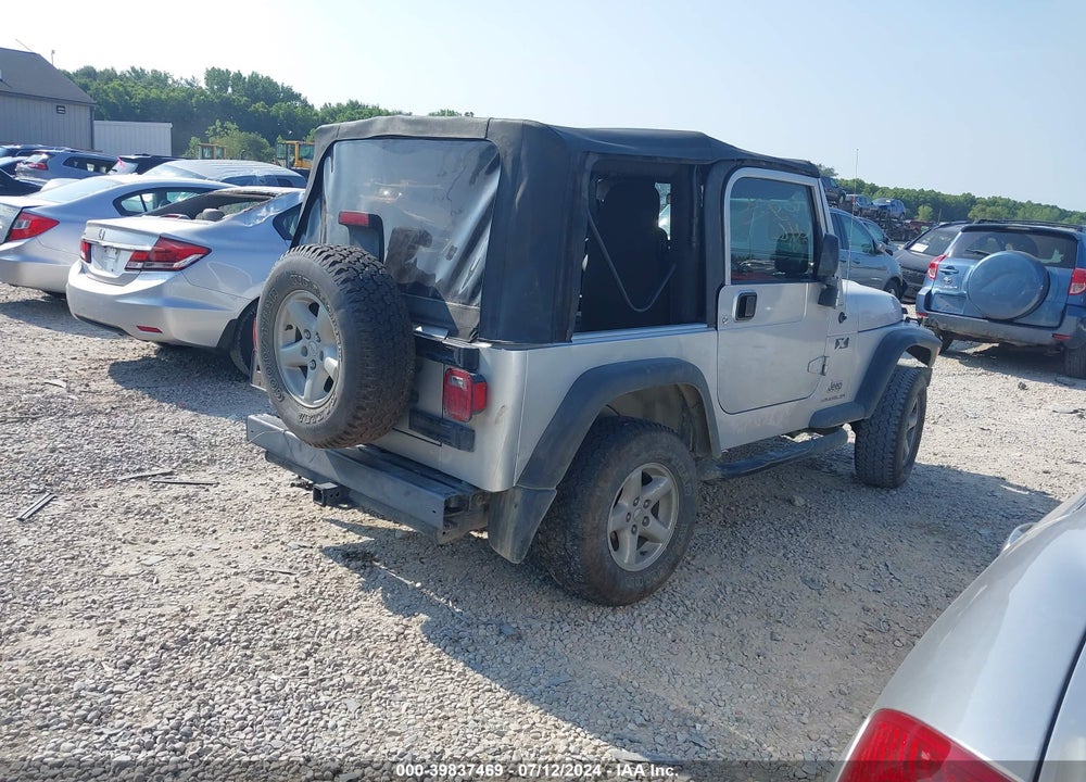 2005 JEEP WRANGLER X VIN: 1J4FA39S85P344049