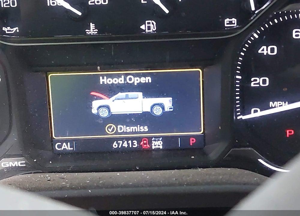 2020 GMC SIERRA 1500 4WD SHORT BOX ELEVATION VIN: 3GTU9CET6LG277747