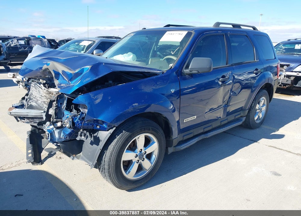 2008 FORD ESCAPE VIN: 1FMCU93168KA50679