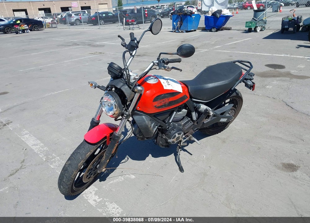 2016 DUCATI SCRAMBLER 400 VIN: ML015AXG5GT001443