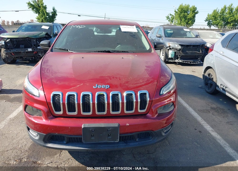 2016 JEEP CHEROKEE SPORT VIN: 1C4PJLAB3GW207728