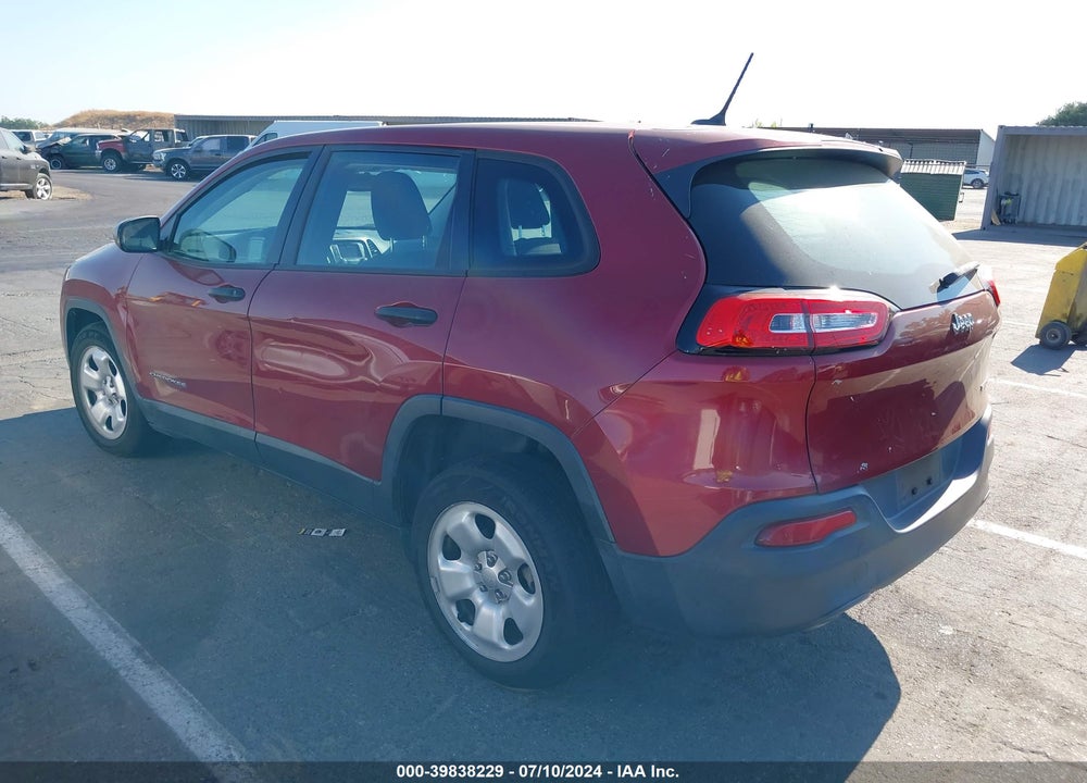 2016 JEEP CHEROKEE SPORT VIN: 1C4PJLAB3GW207728