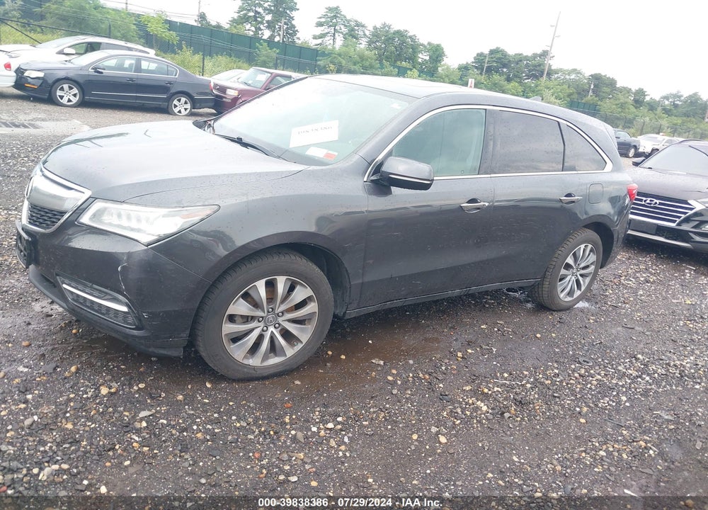 2014 ACURA MDX TECHNOLOGY PACKAGE VIN: 5FRYD4H40EB037417