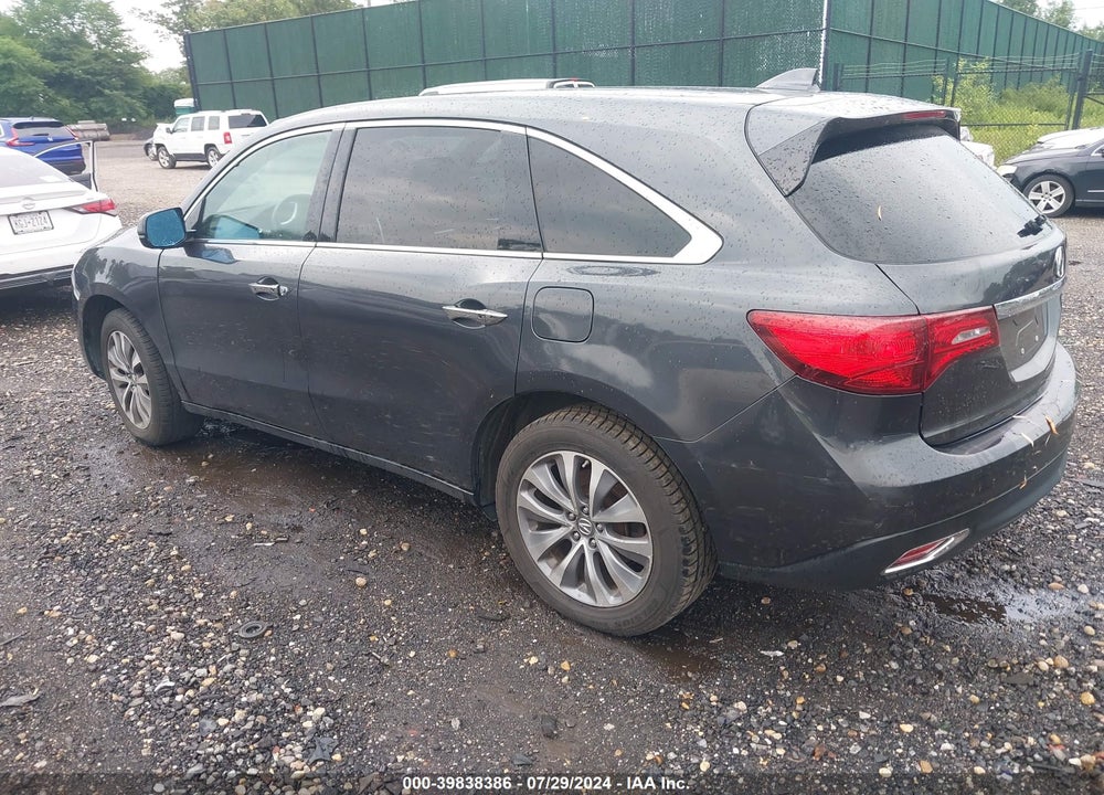 2014 ACURA MDX TECHNOLOGY PACKAGE VIN: 5FRYD4H40EB037417